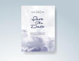 Watercolor wedding invite with dreamy abstract patterns. vector