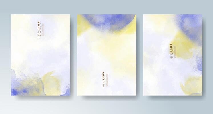 Decorative cards with splashy watercolor elements.