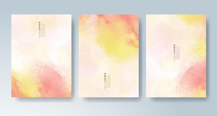 Bold cards with textured watercolor backgrounds.