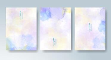 Hazy watercolor background for minimal cards. vector