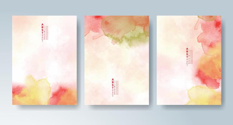 Artistic mood cards with watercolor prints.