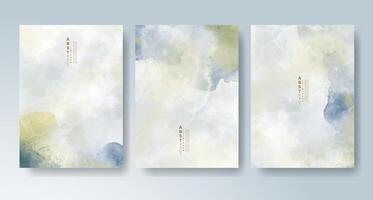 Whimsical color drops in watercolor card design. vector
