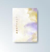 Bold washes of watercolor in card design. vector