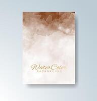 Artistic expression in watercolor card backgrounds. vector