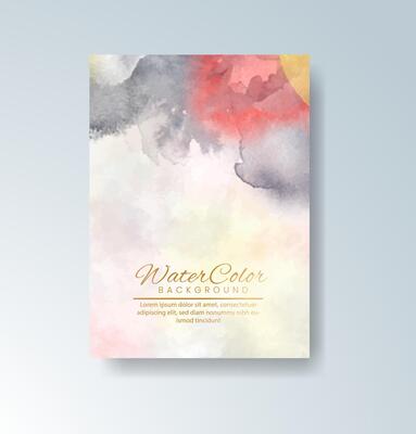 Watercolor brushed motifs in greeting card form.