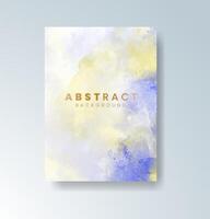 Smooth watercolor textures across each card. vector