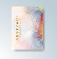 Invitation with calm abstract watercolor texture vector