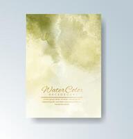 Natural flow watercolor invitation background vector