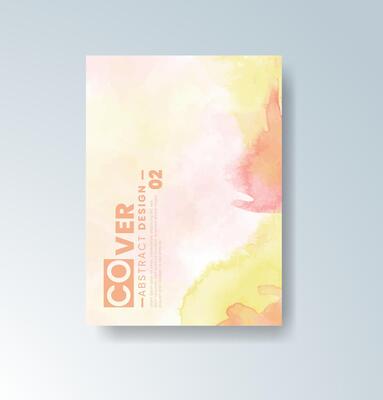 Romantic sunset watercolor invitation design