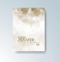 Abstract invitation with soft blended watercolor art vector
