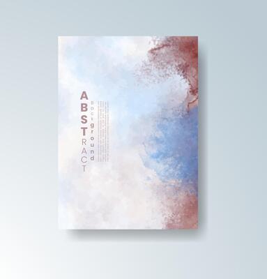 Contemporary wedding invite with splash watercolor