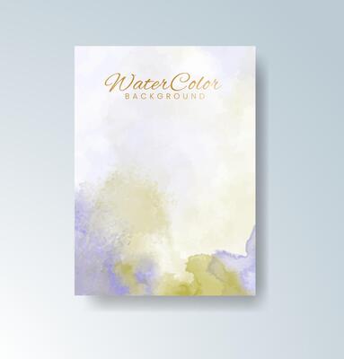 Sunset-style watercolor background on wedding invite