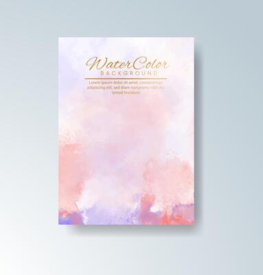 Sea-inspired abstract watercolor wedding card