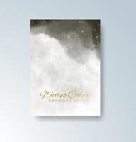 Subdued tones of watercolor in romantic invitation vector