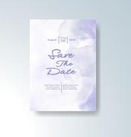 Wedding invitation with colorful abstract washes vector
