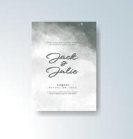 Soft gradients and splash accents in wedding invitation vector