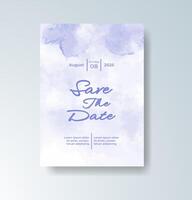 Hand-painted watercolor splash effect on invitation vector