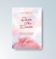 Elegant invitation with splashy watercolor overlay vector