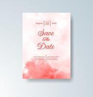 Watercolor invitation with abstract emotion vector