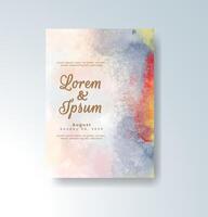 Rustic pastel wedding program vector
