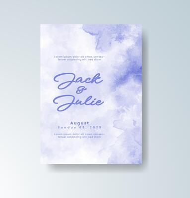 Rustic hand-painted wedding menu card