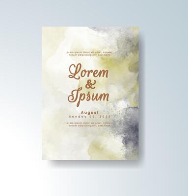Rustic geometric wedding invitation card