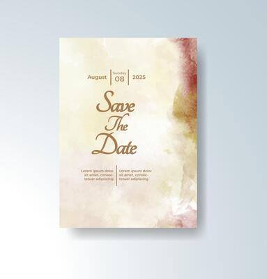 Rustic geometric wedding invitation card color