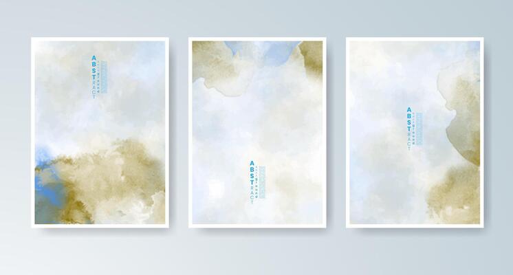 Cards adorned with energetic and colorful watercolor patterns.