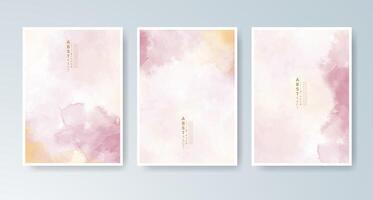 Splashy, bright watercolor backgrounds on clean card formats. vector
