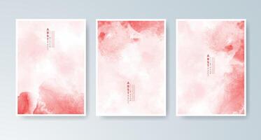 Creative expressions using watercolor art in card templates. vector