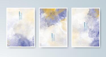 Color-blended watercolor backgrounds for custom card making. vector