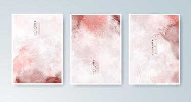Abstract watercolor art cards with a colorful modern edge. vector