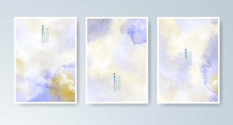 Whimsical watercolor card designs for events or decoration.