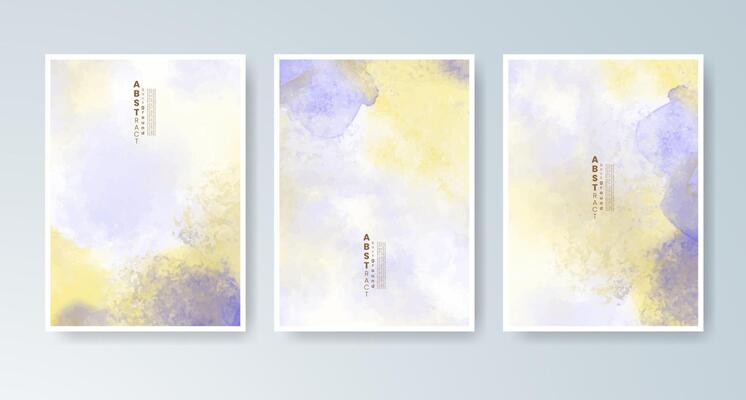 Imaginative watercolor strokes for artistic card layouts.