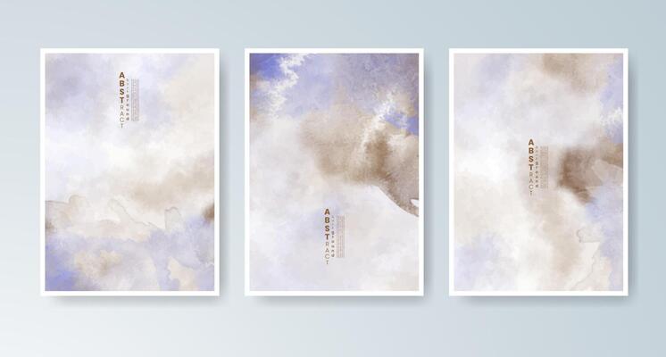 Aesthetic watercolor card collection, ideal for minimal yet colorful presentation.