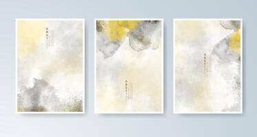 Elegant watercolor card pack with multicolor brush strokes. Perfect for event branding. vector