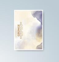 Watercolor design elements adding class to printed cards. vector