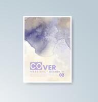 Gentle swirls and dabs of watercolor on each card. vector