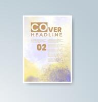 Cards with lightly abstract watercolor style and flow. vector