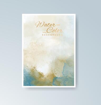 High-end card templates with watercolor brush elegance.