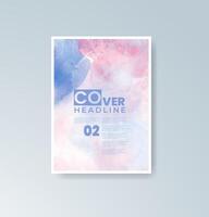 Watercolor and texture combined in creative card formats. vector