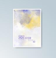 Watercolor card templates for online and printed use. vector