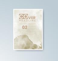 Minimalist watercolor background cards for print and web. vector