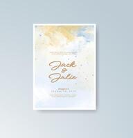 Rustic watercolor table number card vector
