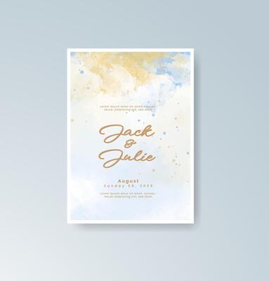 Rustic watercolor table number card