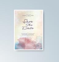 Boho watercolor wedding program vector