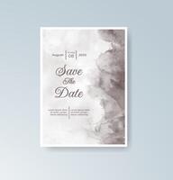 Spring hand-painted save the date card vector