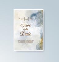 Modern custom wedding menu card vector