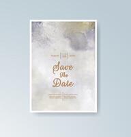 Botanical watercolor table number card color vector