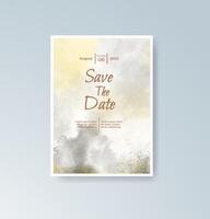 Botanical watercolor table number card vector